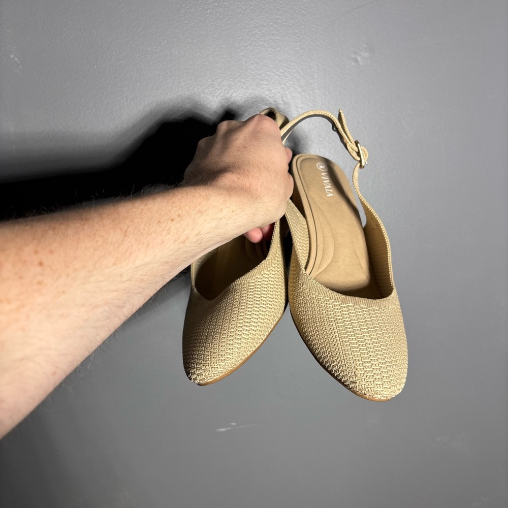 Vivaia Tamia Almond Toe Slingback Wedge Sandals Size EU 40 - Picture 4 of 8